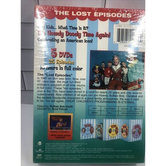 Its Howdy Doody Time (DVD, 2004, 5-Disc Set) The Lost Episodes. New sealed - Picture 4 of 7